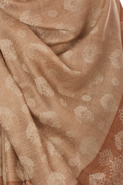 Pashtush India Mens Scarves Stoles and Mufflers Pashtush Mens Stole Scarf, Extra Soft Wool Stole - Taupe