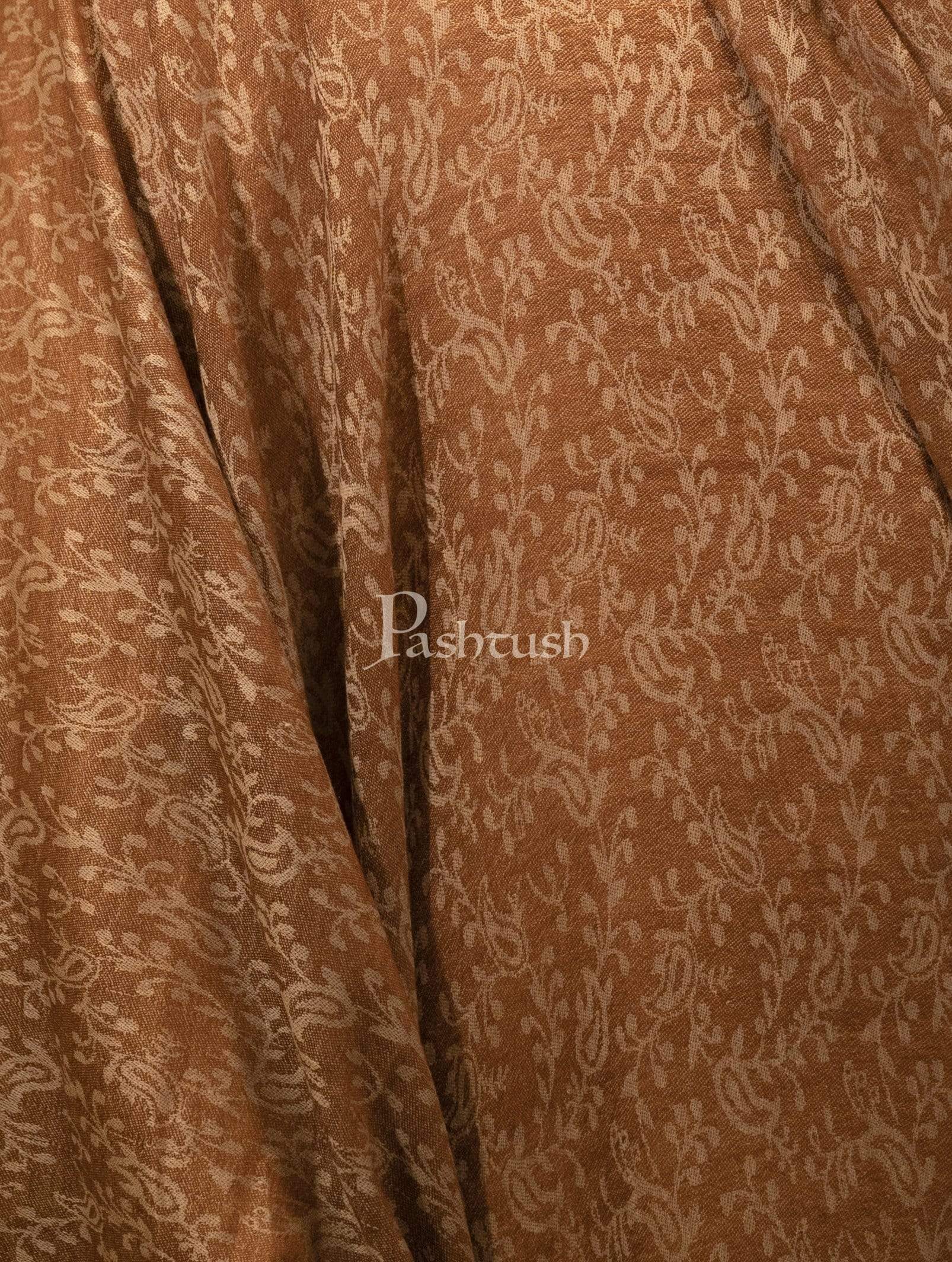Pashtush Shawl Store Stole Pashtush Mens Stole, Soft Wool with Ambi Weave Palla, Espresso Brown