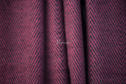 Pashtush India 100x200 Pashtush Mens Thick and Warm Woollen Scarf, Blowout Burgundy