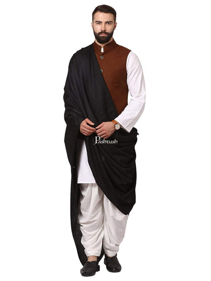 Pashtush India Mens Shawls Gents Shawl Pashtush Mens Thick Count Blended Wool Shawl, Mens Lohi (Full Size)