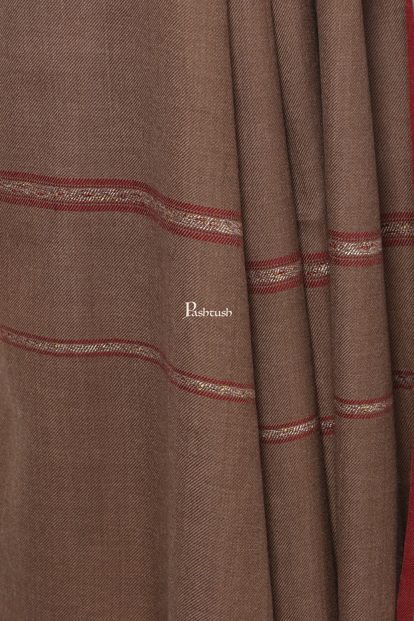 Pashtush India Mens Shawls Gents Shawl Pashtush Mens Thick Shawl Gents Lohi Woven Kinauri Design Fine Wool Full Size, Taupe
