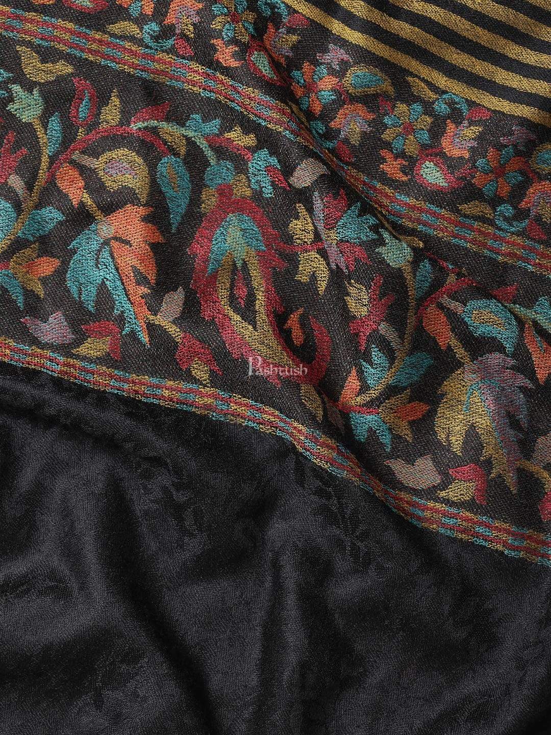 Pashtush India 100x200 Pashtush Mens Wool Soft Wool Cashmere Blended Stole with Ethnic Weave Palla