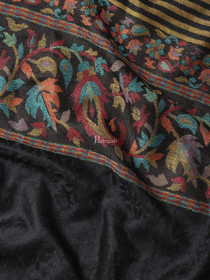 Pashtush India 100x200 Pashtush Mens Wool Soft Wool Cashmere Blended Stole with Ethnic Weave Palla