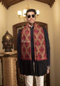 Pashtush India 100x200 Pashtush Mens Woollen, Aari Embroidery Stole, Black