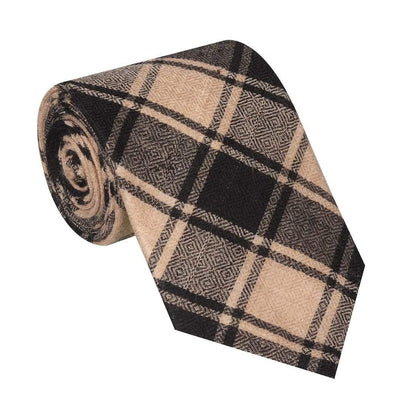 Pashtush Mens Woven Jacquard Necktie, Tie For Men, Classic Colours, Free Size, Black