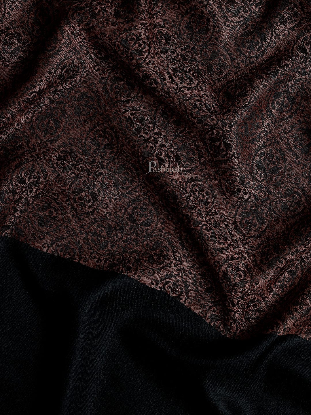 Pashtush India Mens Shawls Gents Shawl Pashtush Mens Woven Paisley, Self Shawl, In Extra Soft Fine Wool, Large Wrap Size