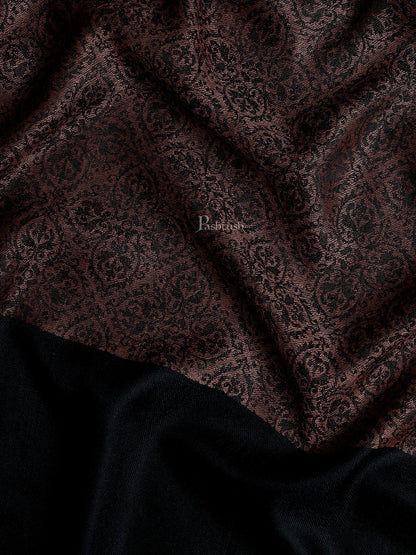 Pashtush India Mens Shawls Gents Shawl Pashtush Mens Woven Paisley, Self Shawl, In Extra Soft Fine Wool, Large Wrap Size