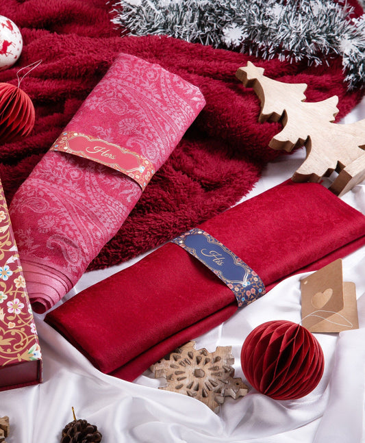 Pashtush India Box Pashtush Premium Couples Set Of Stoles With Multi-coloured Premium Box