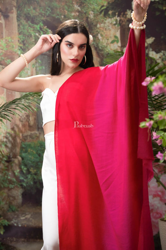 Pashtush India Womens Stoles and Scarves Scarf Pashtush Pure Cashmere Ombre Stole, Premium Extra Soft and Warm