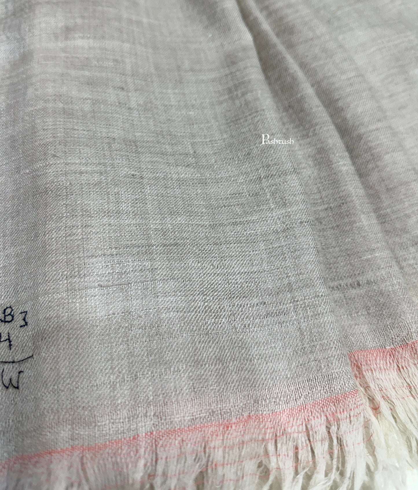 Pashtush India Womens Shawls Pashtush Pure Pashmina Shawl, Hand Woven, Handmade, Beige