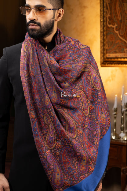 Pashtush India Gift Pack Pashtush Rakhi Gift Set, Mens Royal Blue Stole with Rakhi and Tilak in Premium Gift Box