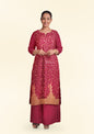 Pashtush India Apparel & Accessories Pashtush Unstitched Kashmiri Embroidery 2-Piece Suit, Fine Wool, Soft and Warm, Maroon