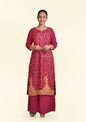 Pashtush India Apparel & Accessories Pashtush Unstitched Kashmiri Embroidery 2-Piece Suit, Fine Wool, Soft and Warm, Maroon