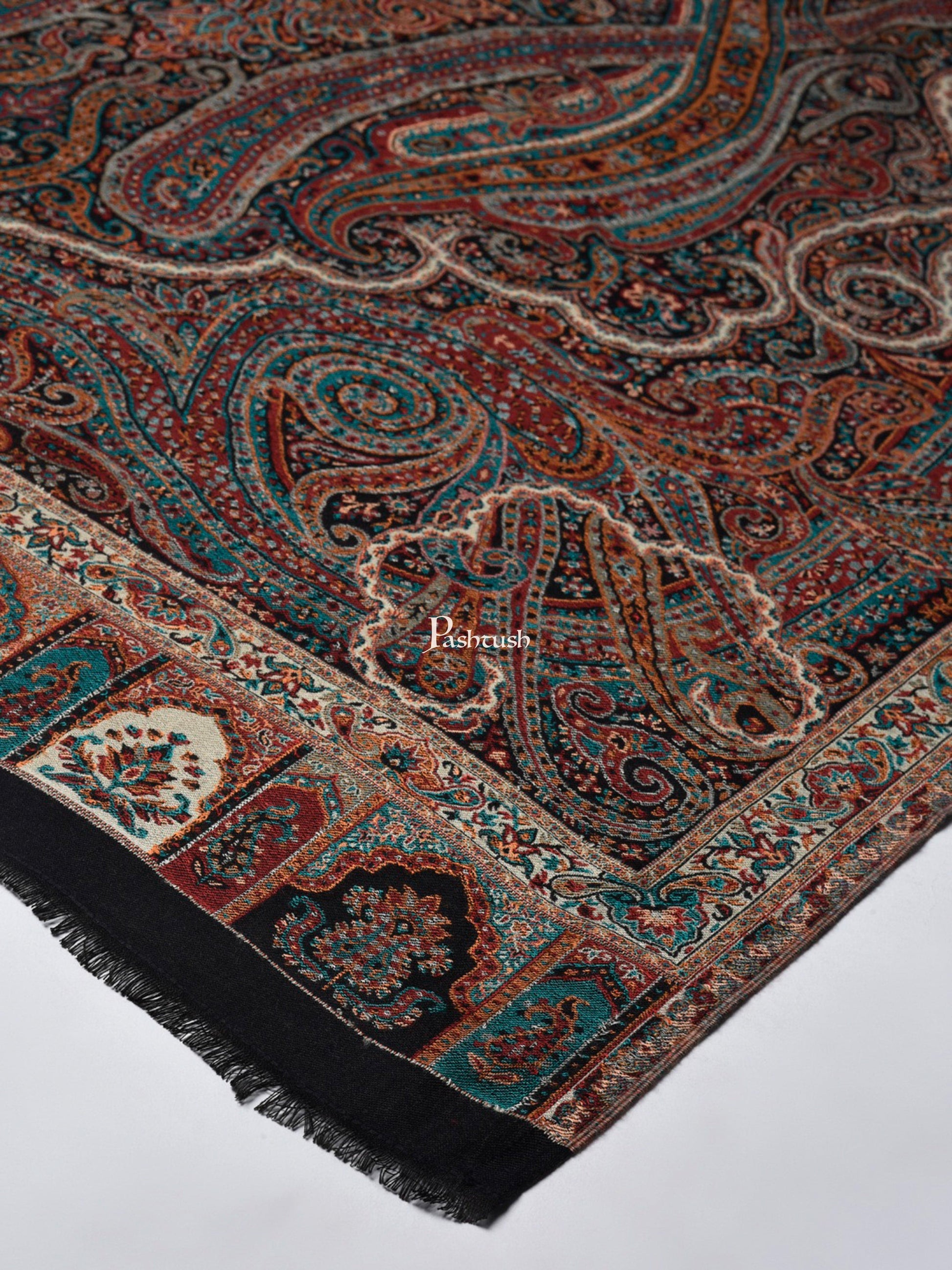 Pashtush India Womens Shawls Pashtush Women Ethnic Motifs Woven Design Designer Shawl
