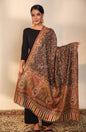 Pashtush India Womens Shawls Pashtush women faux pashmina shawl, ethnic weave design, black
