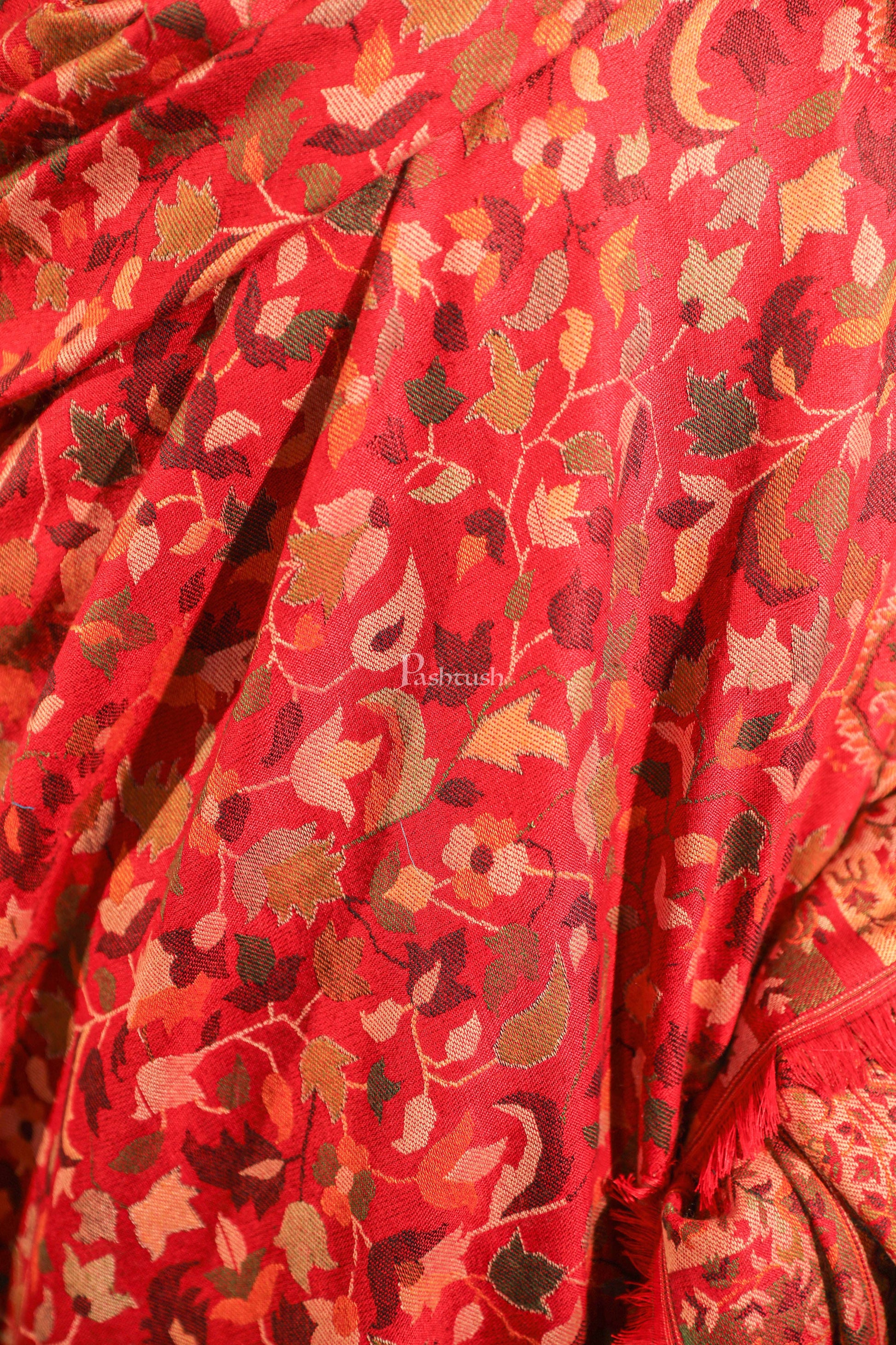 Pashtush India Womens Shawls Pashtush women faux pashmina shawl, ethnic weave design, multi color
