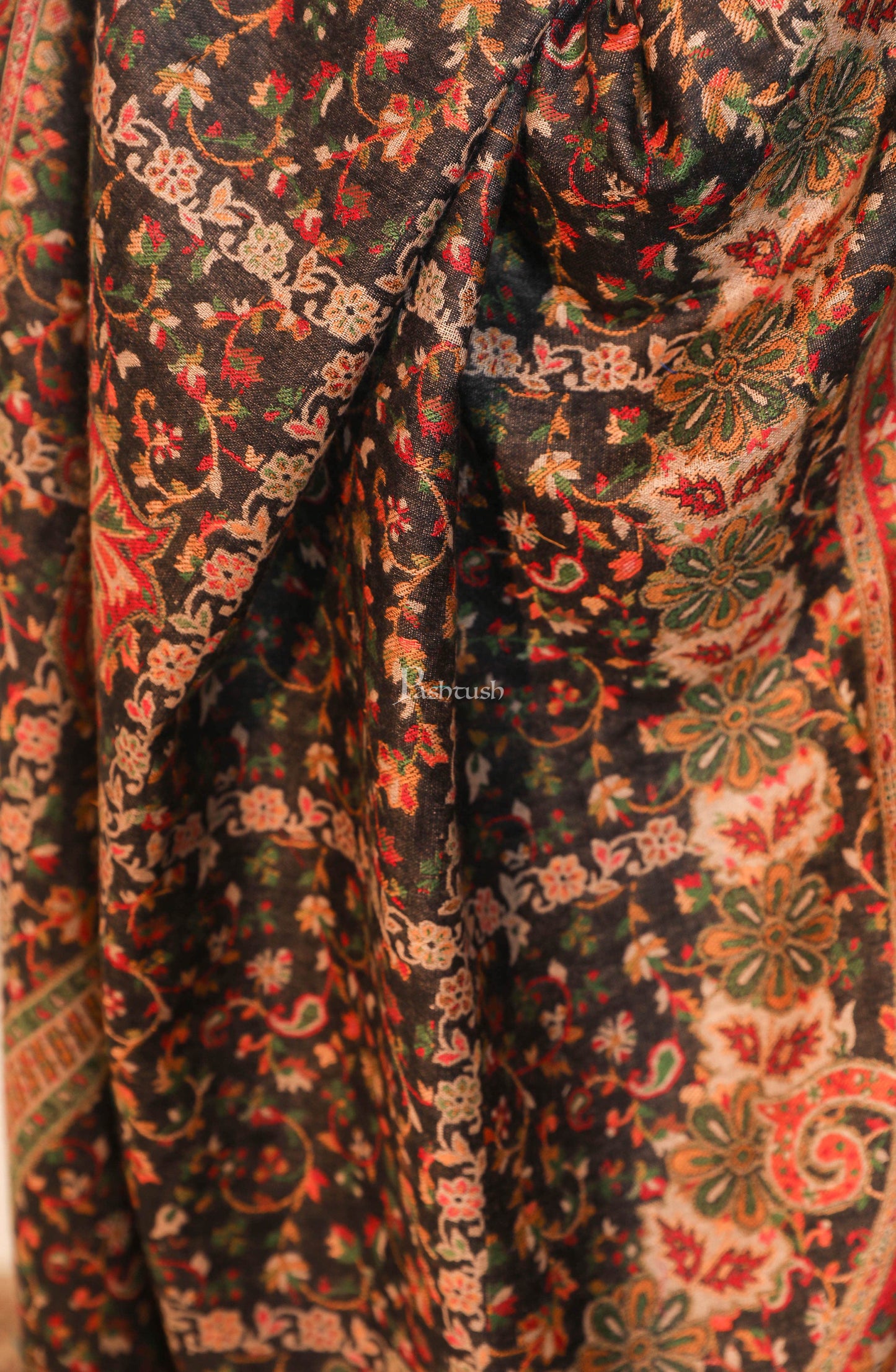 Pashtush India Womens Shawls Pashtush women faux pashmina shawl, ethnic weave design, multi color