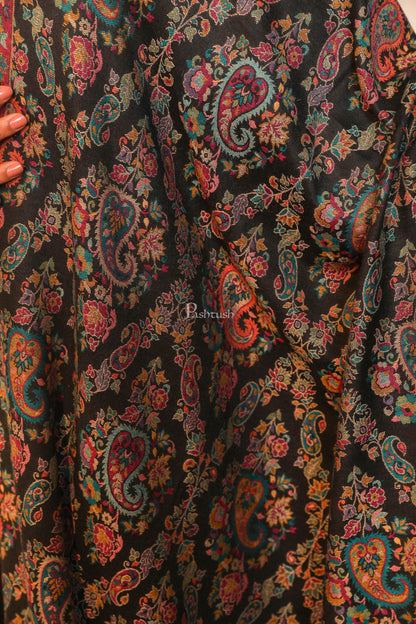 Pashtush India Womens Shawls Pashtush women faux pashmina shawl, ethnic weave design, multi color