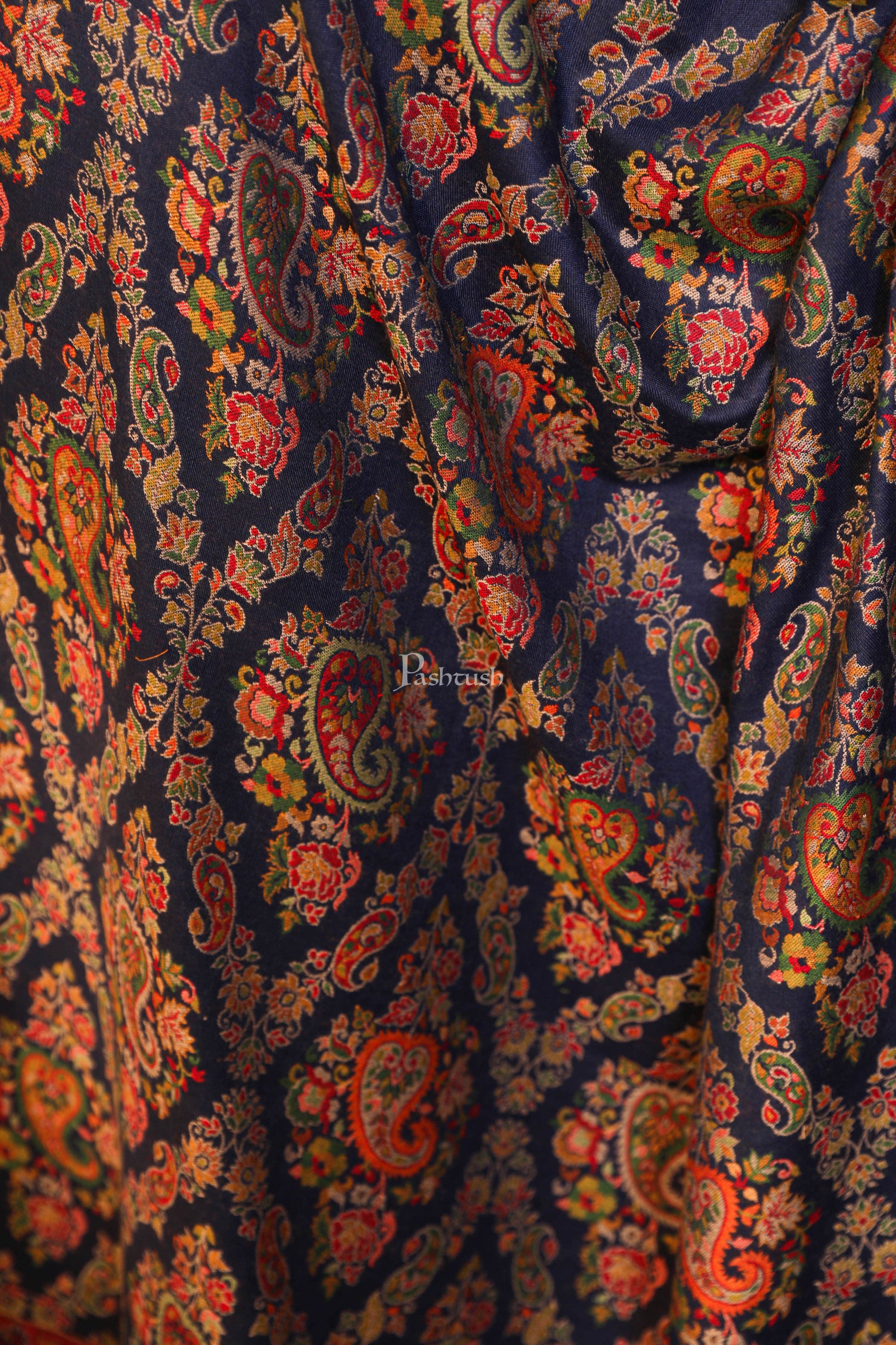 Pashtush India Womens Shawls Pashtush women faux pashmina shawl, ethnic weave design, multi color