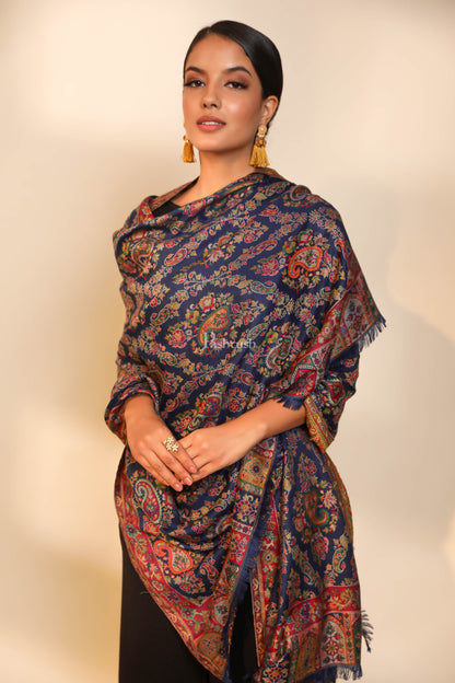 Pashtush India Womens Shawls Pashtush women faux pashmina shawl, ethnic weave design, multi color
