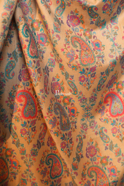 Pashtush India Womens Shawls Pashtush women faux pashmina shawl, ethnic weave design, multi color
