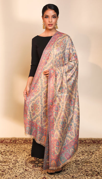 Pashtush India Womens Shawls Pashtush women faux pashmina shawl, ethnic weave design, multi color