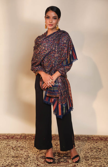 Pashtush India Womens Shawls Pashtush women faux pashmina shawl, ethnic weave design, multi color