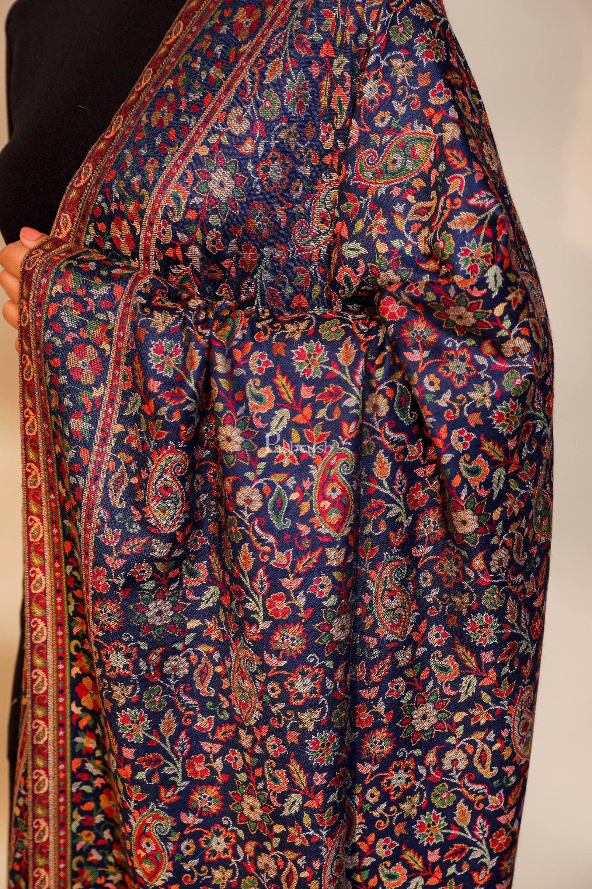 Pashtush India Womens Shawls Pashtush women faux pashmina shawl, ethnic weave design, multi color