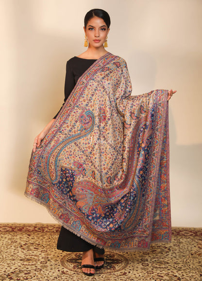 Pashtush India Womens Shawls Pashtush women faux pashmina shawl, ethnic weave design, multi color