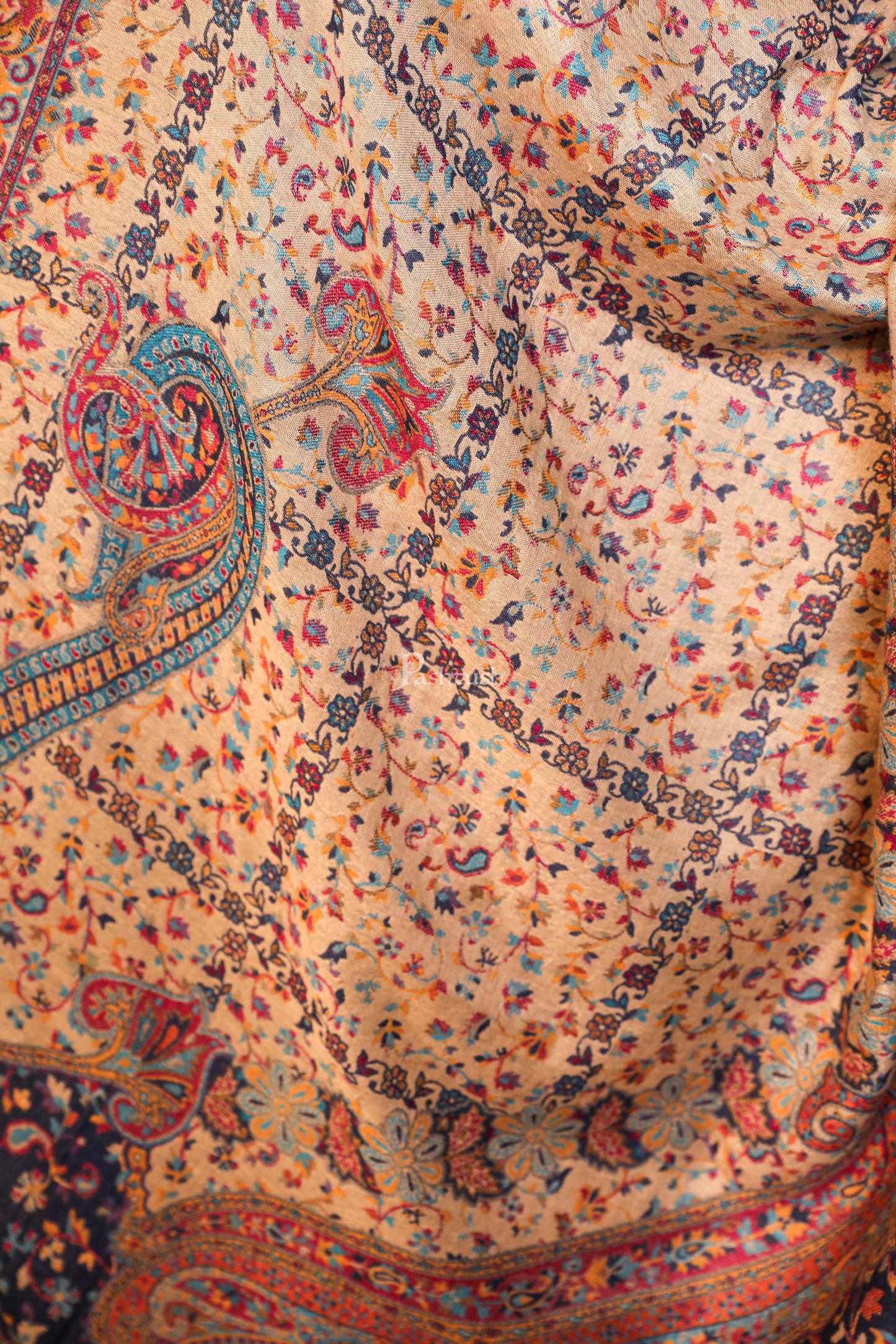 Pashtush India Womens Shawls Pashtush women faux pashmina shawl, ethnic weave design, multi color