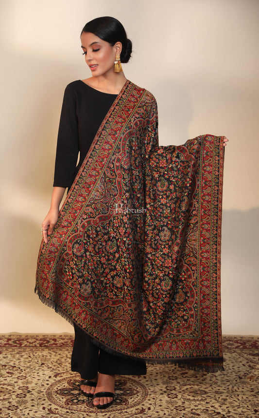 Pashtush India Womens Shawls Pashtush women faux pashmina shawl, ethnic weave design, multi color