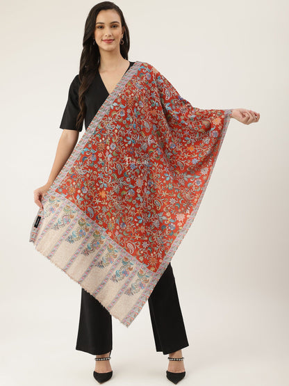 Pashtush India Womens Stoles and Scarves Scarf Pashtush women Fine Wool stole, Kalamkari design, Multicolour