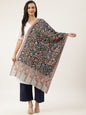 Pashtush India Womens Stoles and Scarves Scarf Pashtush women Fine Wool stole, Kalamkari design, Multicolour