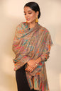 Pashtush India Womens Shawls Pashtush women pure wool, woolmark certified shawl, ethnic weave design, multicolour