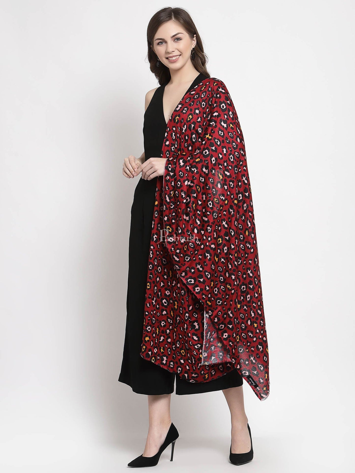Pashtush India Womens Stoles and Scarves Scarf Pashtush Women'S 100% Pure Silk, Printed Scarf - Paisley Romance
