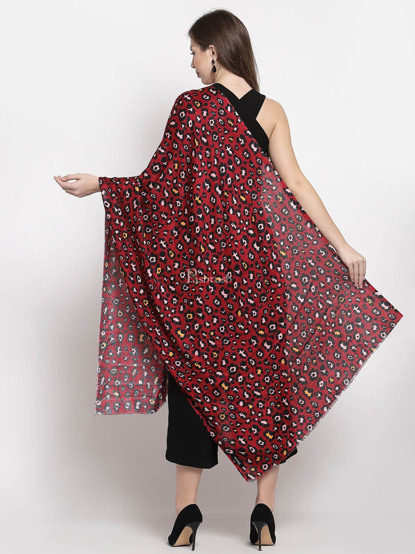 Pashtush India Womens Stoles and Scarves Scarf Pashtush Women'S 100% Pure Silk, Printed Scarf - Paisley Romance