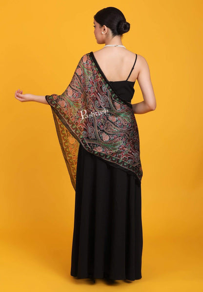 Pashtush India Stole Pashtush Women's 100% Pure Silk, Printed Scarf, Ultra Soft and Smooth