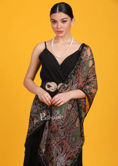 Pashtush India Stole Pashtush Women's 100% Pure Silk, Printed Scarf, Ultra Soft and Smooth