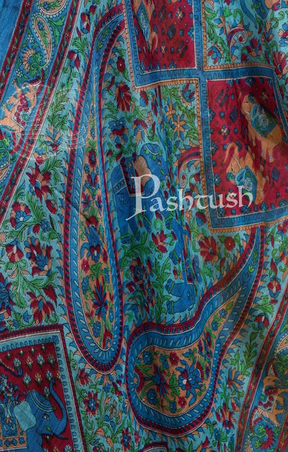 Pashtush India Scarf Pashtush Women's 100% Pure Silk, Printed Scarf, Ultra Soft and Smooth