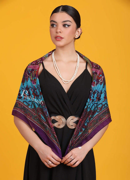 Pashtush India Scarf Pashtush Women's 100% Pure Silk, Printed Scarf, Ultra Soft and Smooth