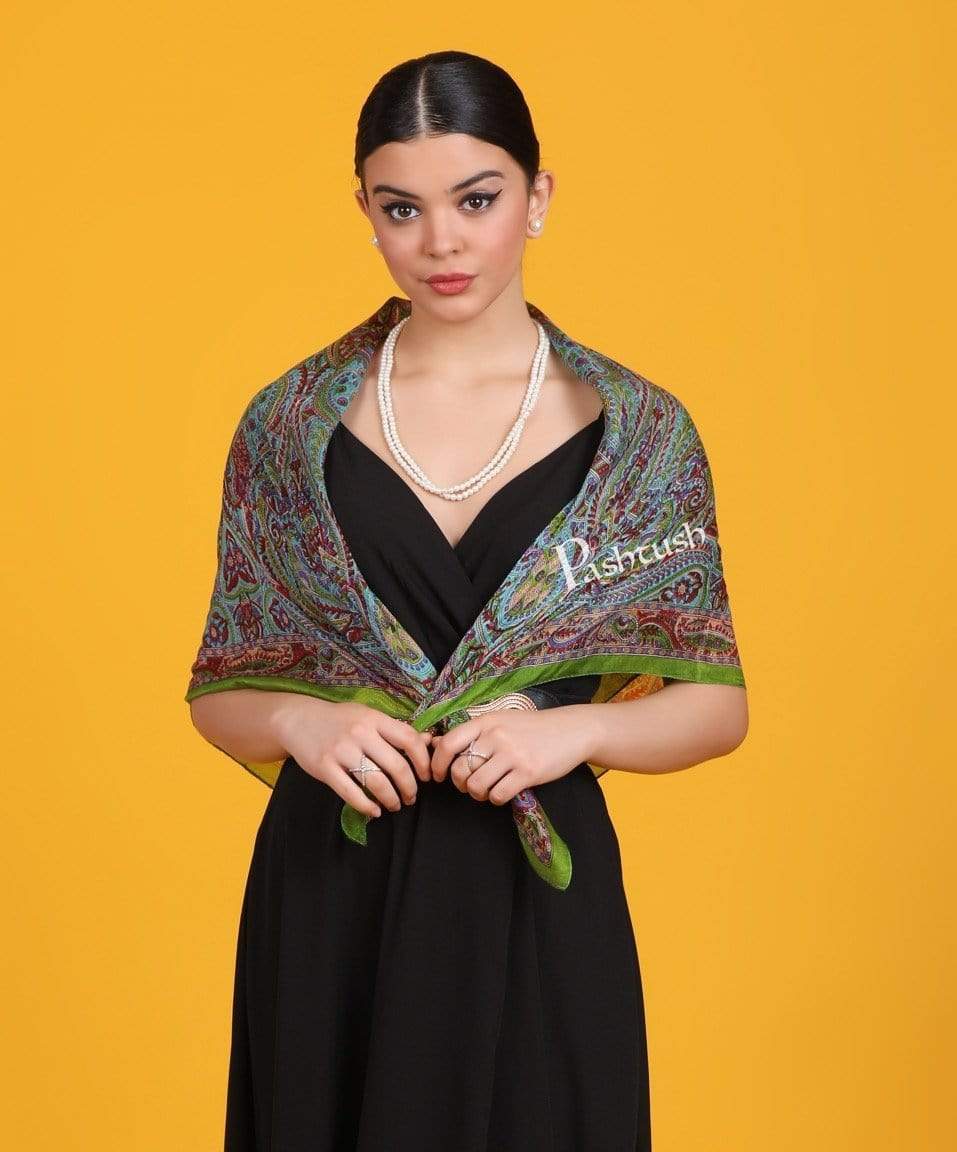 Pashtush India Scarf Pashtush Women's 100% Pure Silk, Printed Scarf, Ultra Soft and Smooth
