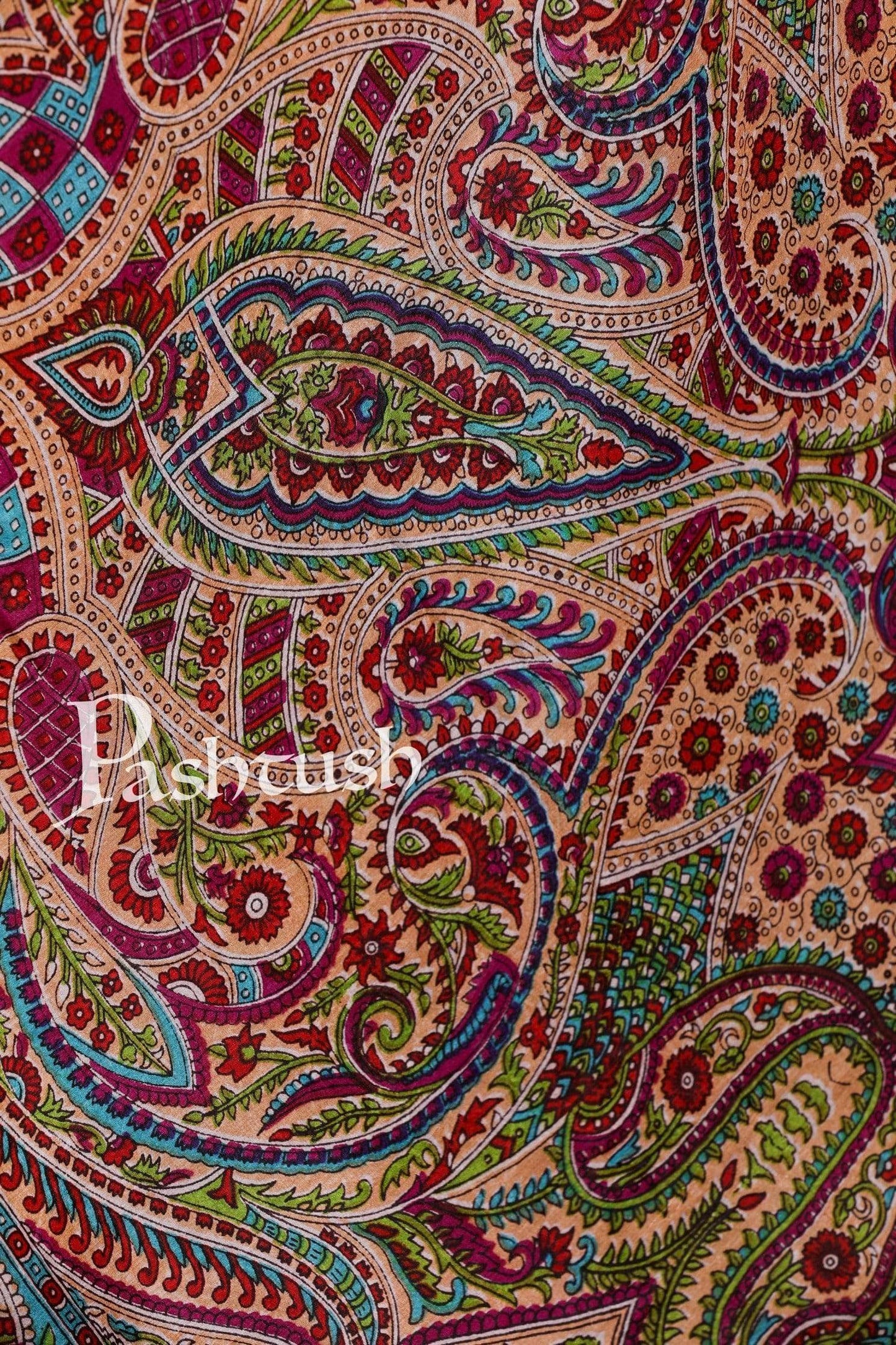Pashtush India Scarf Pashtush Women's 100% Pure Silk, Printed Scarf, Ultra Soft and Smooth