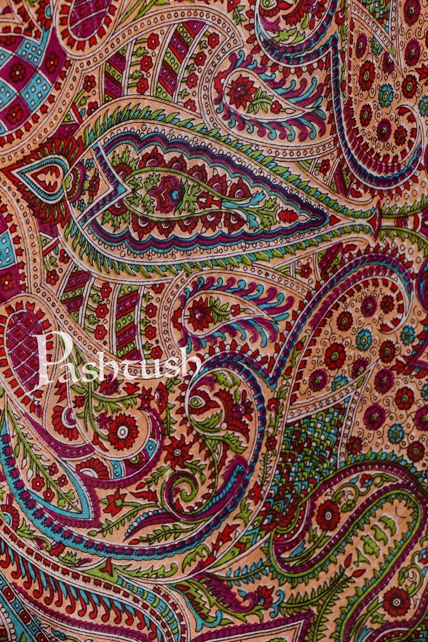 Pashtush India Scarf Pashtush Women's 100% Pure Silk, Printed Scarf, Ultra Soft and Smooth