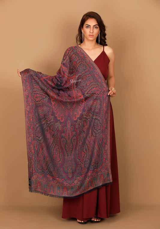 Pashtush Shawl Store Stole Pashtush Women's Antique Scarf, Extra soft Bamboo, Ethnic Kashmiri Weave