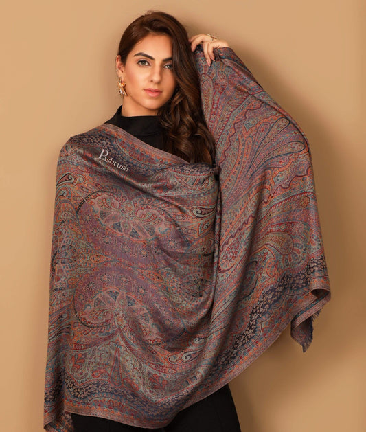 Pashtush Shawl Store Stole Pashtush Women's Antique Scarf, Extra soft Bamboo, Paisley Gardens
