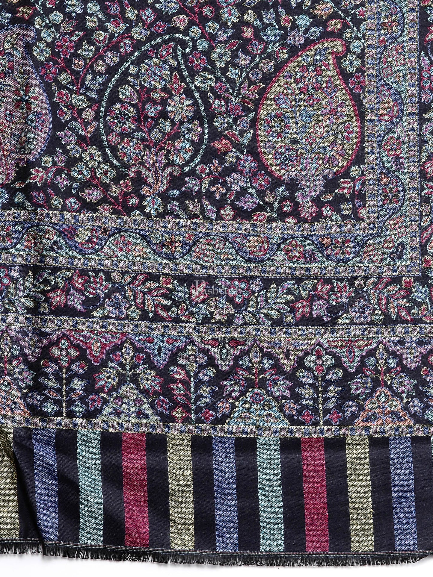 Pashtush India Womens Stoles and Scarves Scarf Pashtush Women'S Antique Scarf, Extra Soft Bamboo, Peacock Blue