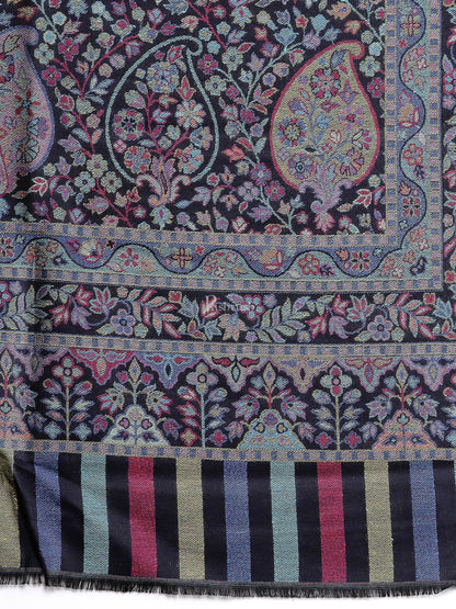 Pashtush India Womens Stoles and Scarves Scarf Pashtush Women'S Antique Scarf, Extra Soft Bamboo, Peacock Blue