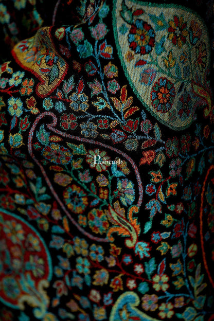 Pashtush India 70x200 Pashtush Women's Antique Scarf, Extra soft Bamboo, Peacock Green
