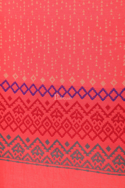 Pashtush India 70x200 Pashtush Women's Aztec Design, Soft Bamboo Scarf