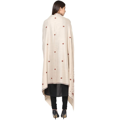 Pashtush Women'S Embroidery Shawl Fine Wool Shawl, Warm Soft And Elegant